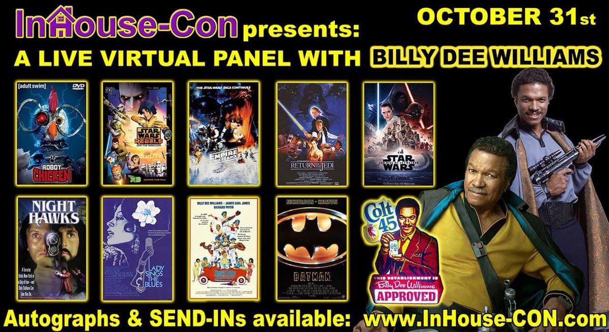 coolwatersprods's tweet photo. LAST DAY TO GET YOUR TICKETS! The coolest man in the galaxy, @realbdw, is joining #InHouseCon tomorrow at 12noon PST to talk #StarWars, #Batman, #Jazz & so much more from his legendary career. Donβt delay β‘οΈ https://t.co/nNOni9Fli6 π https://t.co/m0GtKTERUW