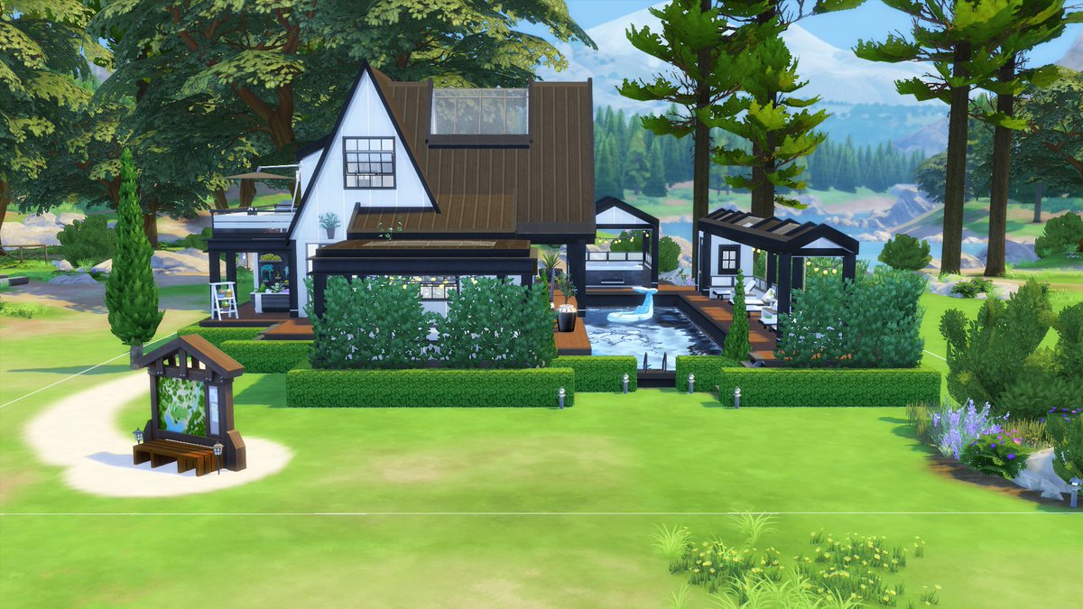 SimBunnieRG's tweet photo. Modern Vacation Home that I modeled after a debug house! https://t.co/23B5ucT9Ry via @YouTube 
#TheSims4 #TheSims #ShowUsYourBuilds #Sims #TS4 https://t.co/h7CfqUqul3