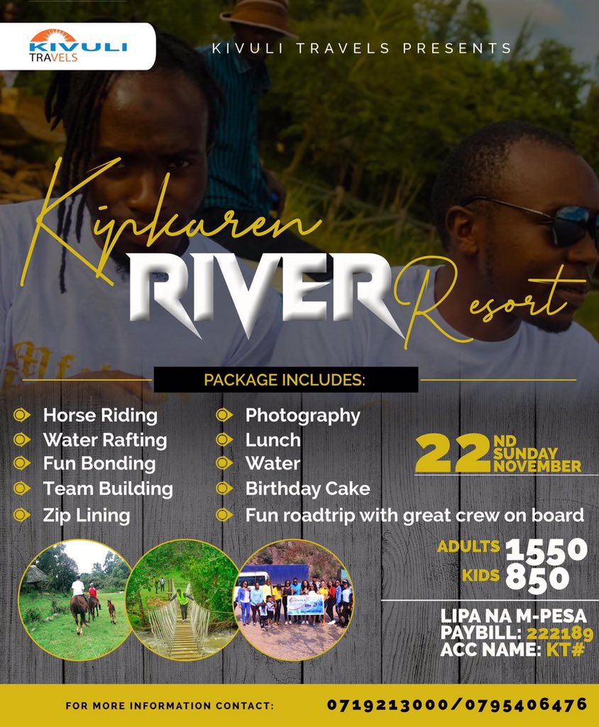KivuliTravels's tweet photo. Life is too short to not go on that spontaneous road trip. We head to Eldoret kip Karen river resort https://t.co/7ONt16Gjma