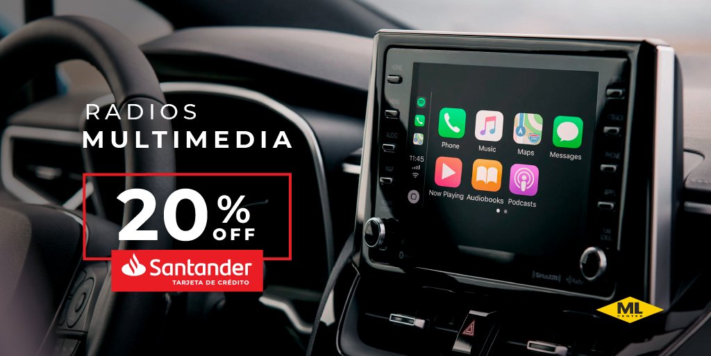 MLCenterUy's tweet photo. Comprando con tarjetas de crédito Santander, obtenés un 20% OFF en la compra e instalación de tu radio multimedia.  Encontrá la específica para tu vehículo ingresando a nuestro sitio web https://t.co/VIKIZzE5yF o te esperamos en nuestro showroom de Dr. Ferrer Serra 1909 #MLCenter https://t.co/jTzvKafuUc