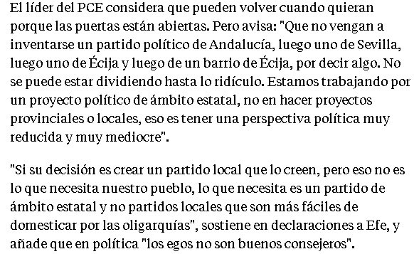 eire_favole's tweet photo. Que dice @ensanro que a los partidos “locales” las oligarquías les domestican más fácilmente. Lo dice un diputado de un cogobierno que no deroga la reforma laboral, que no apuesta por una banca pública, que sube el presupuesto de la Casa Real... Ese es el proyecto estatal 🤢 https://t.co/PwsvBbx8FB