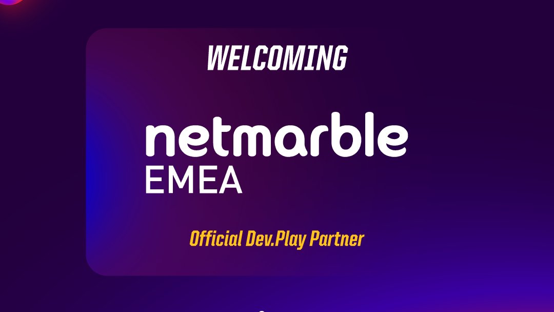 TheDevPlay's tweet image. 🙌🎉 Welcoming @NetmarbleEMEA, official partner of #DevPlay2020 digital edition!

#DevPlay #gamedevconference