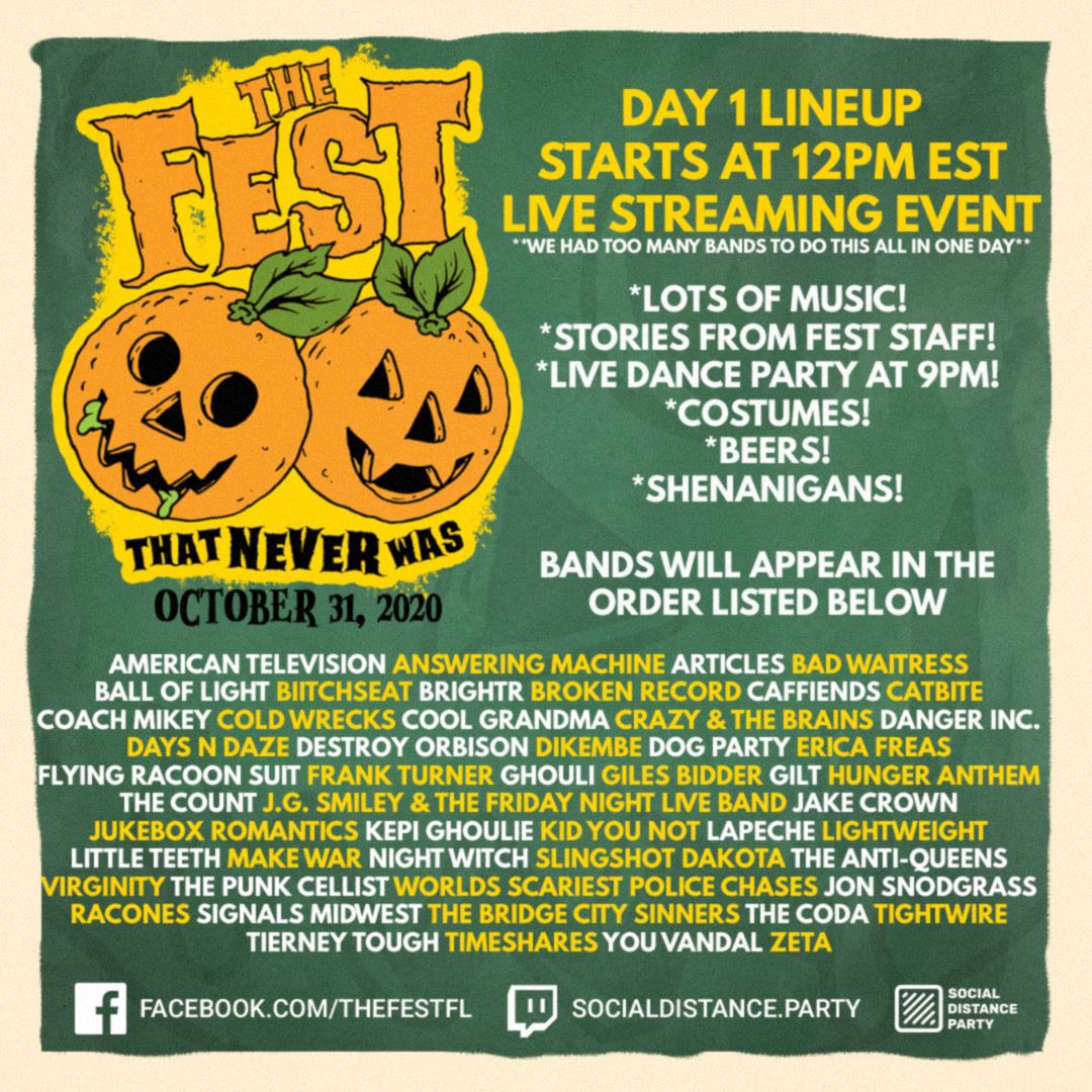BrianSofx's tweet photo. I play guitar in one of these bands. If you watch all day and find me, I’ll send you a hallmark card that shows how much I love you. 🥰 #fest #gnvfla https://t.co/9OFCd7fLD3