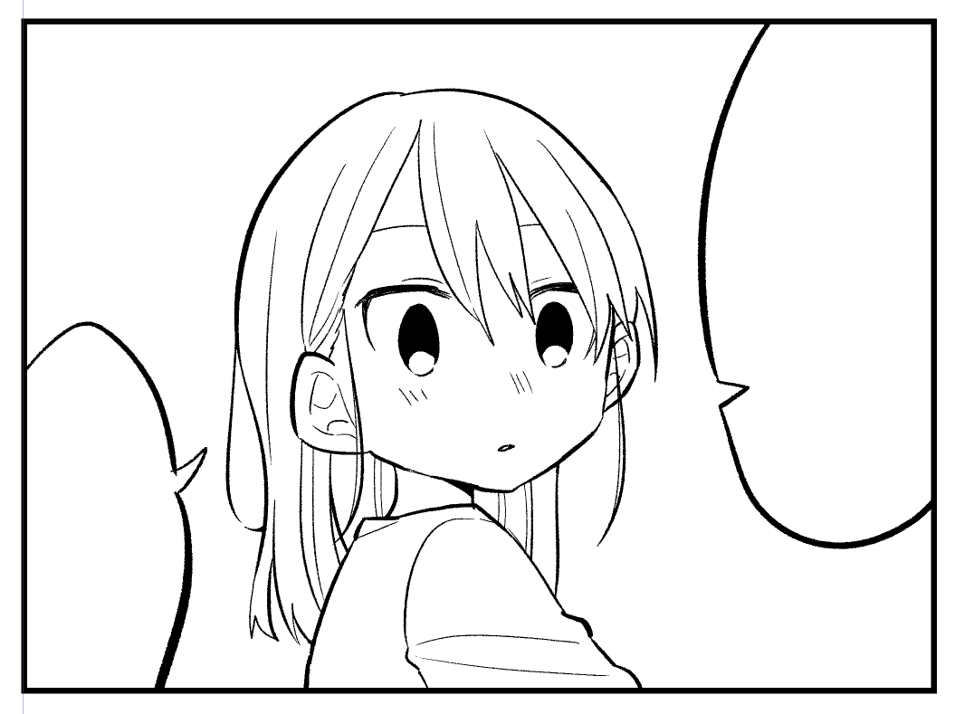 髪おろしまじめ可愛い #ずぼら先輩とまじめちゃん 