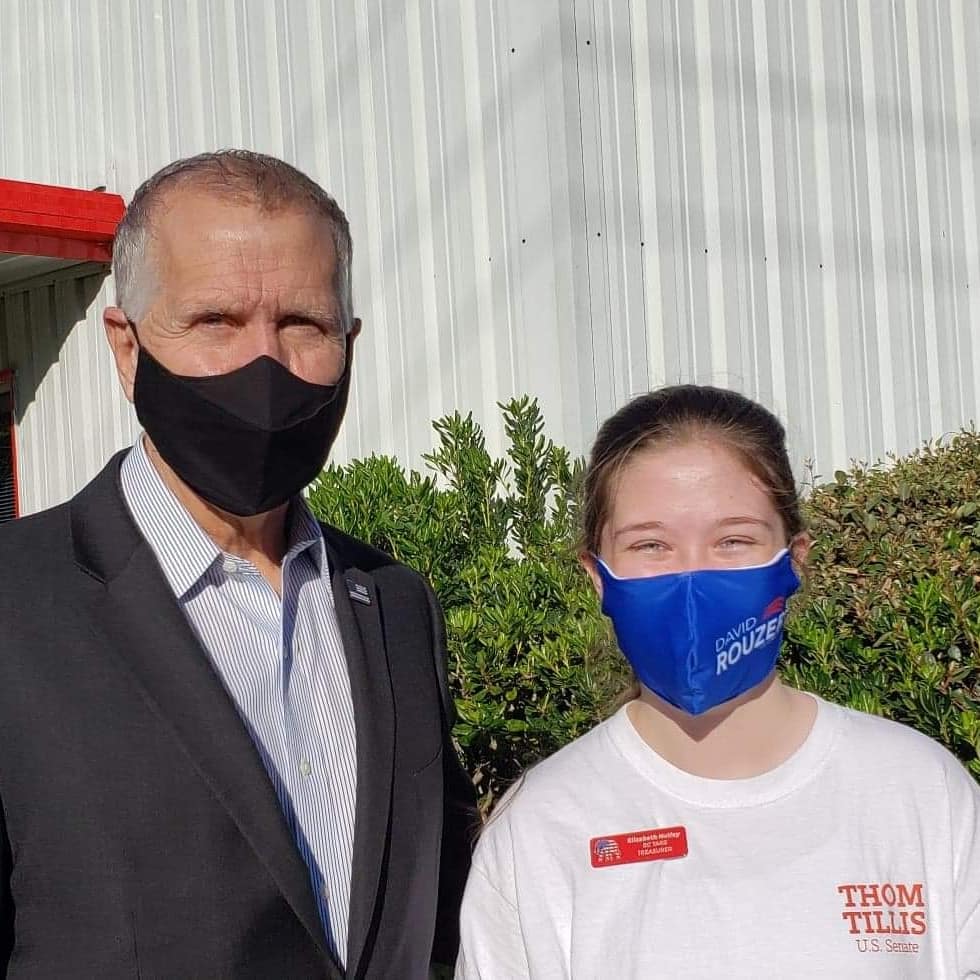 BrunswickTars's tweet photo. Our Treasurer Elizabeth went to a @senthomtillis breakfast, and enjoyed seeing @thomtillisnc and @susantillis! Along with  Representative Frank Iler NC House District 17. #leadright #ncboots https://t.co/t6QvDCfi6B