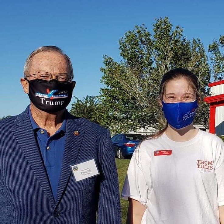 BrunswickTars's tweet photo. Our Treasurer Elizabeth went to a @senthomtillis breakfast, and enjoyed seeing @thomtillisnc and @susantillis! Along with  Representative Frank Iler NC House District 17. #leadright #ncboots https://t.co/t6QvDCfi6B
