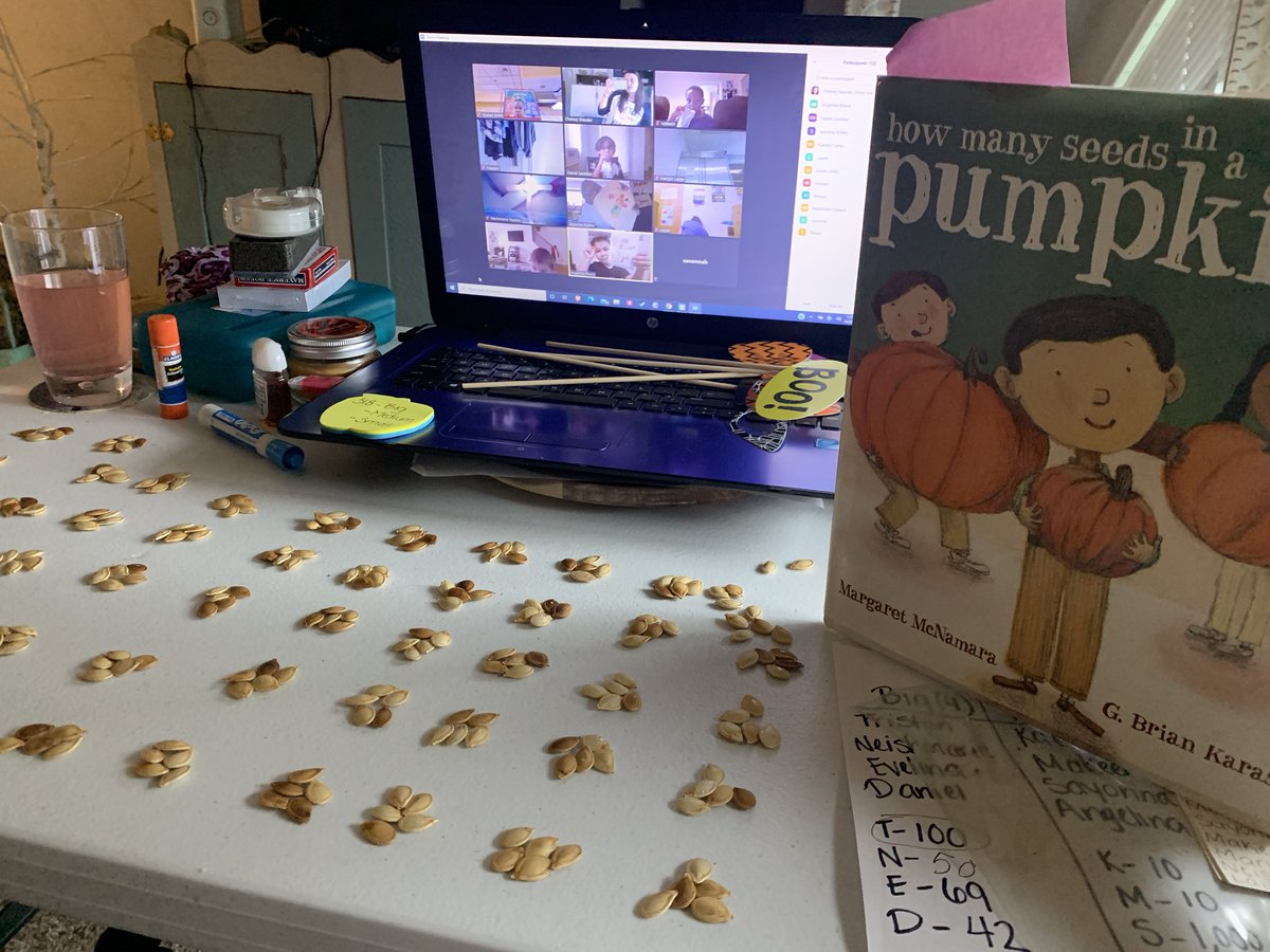 ChelseyTeacher's tweet photo. Still made one of my favorite fall activities happen virtually this year 🎃 #kindergarten #HESwildcats #weareredclay #redclayschools @HighlandsPride @HighlandsAP @RedClaySchools #fallfun https://t.co/4IEznDaKaQ