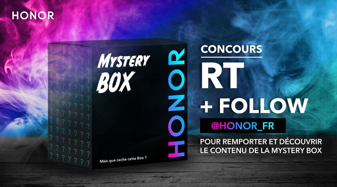 Honor_FR's tweet photo. A l'occasion d'Halloween 2️⃣ Box mystères HONOR sont à gagner, à vous de deviner ce qu'il y a à l'intérieur ❓❔

Pour participer : 
🔄 RT ce tweet et follow @Honor_FR
💬 Commente ce qu'elles peuvent contenir

2 gagnants seront tirés au sort le 6 novembre 🍀 https://t.co/jPjfTcQ4Hb