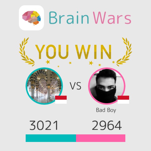 fezy_noval's tweet photo. I challenged Bad Boy  and won:) Challenge players from around the world! #BrainWars
https://t.co/2YMTdJWKxV https://t.co/qaujx1Y7kA