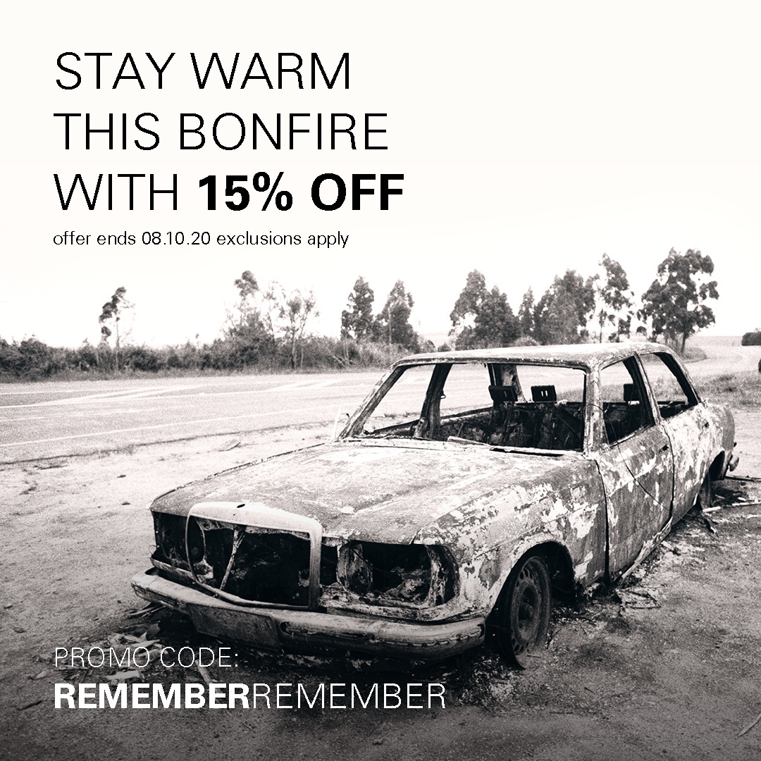 CopperfieldShop's tweet photo. With Bonfire night approaching and displays restristed we want to give a little boost to everyone to stay safe and warm this November. Get 15% off in store and online using code 'REMEMBERREMEMBER' Offer ends Sunday 8th November, exclusions apply. https://t.co/cFHA6Mqm4t