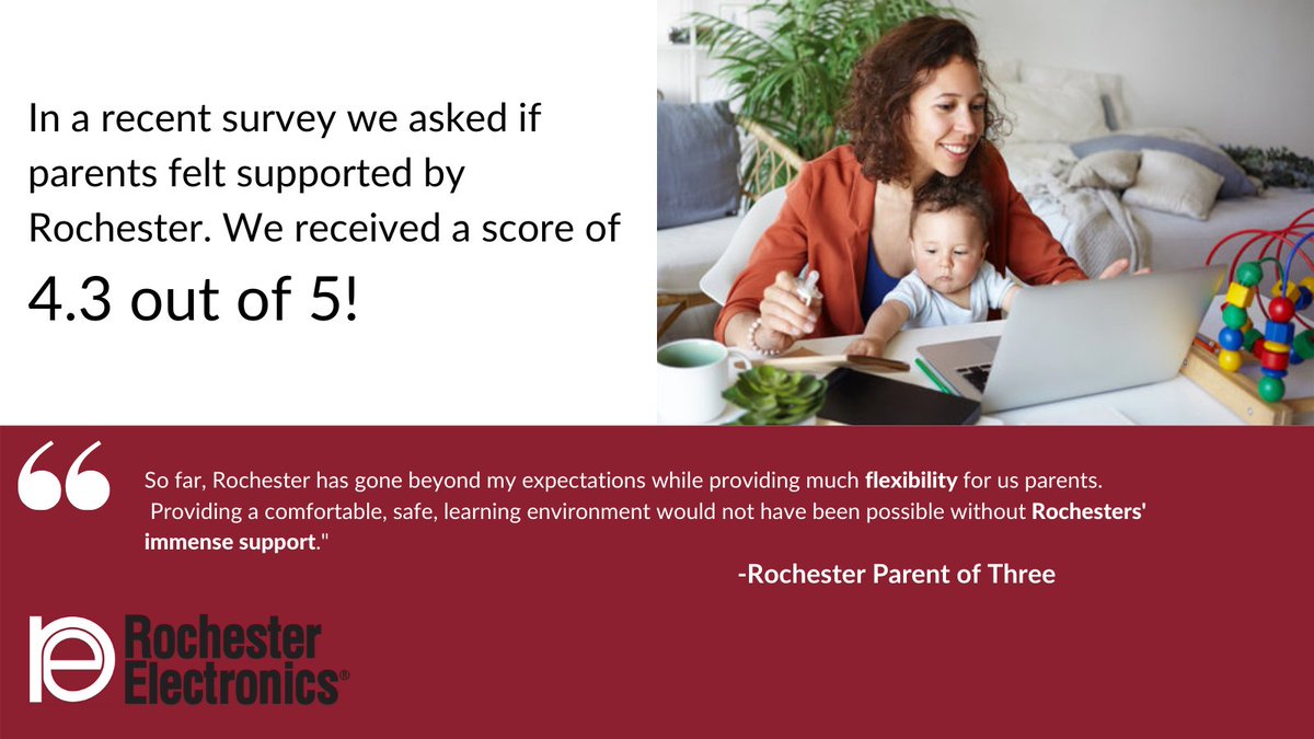 RochesterElecC1's tweet image. Parents definitely have their work cut out for them in these times, but it makes it just a little easier when we have support within the workplace. #workfromhome #support #workwhereyoumatter #workingparents