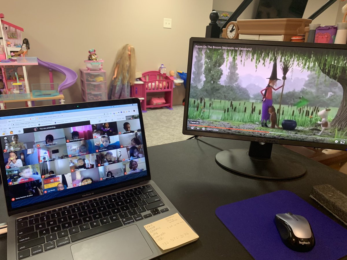 After reading the book Room On The Broom, we watched the movie during snack time! It was so cute and the kids loved it! <a href="/nbpschools/">New Brunswick Public Schools</a>