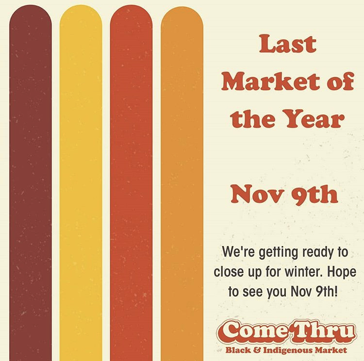 Ecotrust's tweet photo. This year’s final Come Thru Market at @ReddOnSalmon is coming right up on November 9, 11am-3pm. Come celebrate the inaugural market season and fall harvest with BIPOC vendors from the Portland area. CC @blackfoodpdx https://t.co/ix9caRm9Z4