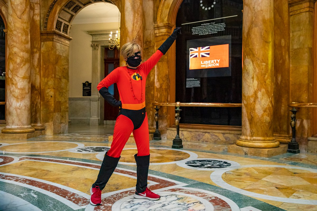 MAGovArchive's tweet photo. Today I had the honor of meeting the "Incredible" Piper, who earlier this month wrote to me with the very wise suggestion that residents should distribute king-sized candy bars this #Halloween to promote safe trick-or-treating while adhering to #COVID19MA public health guidance. https://t.co/L6FuuvEneb