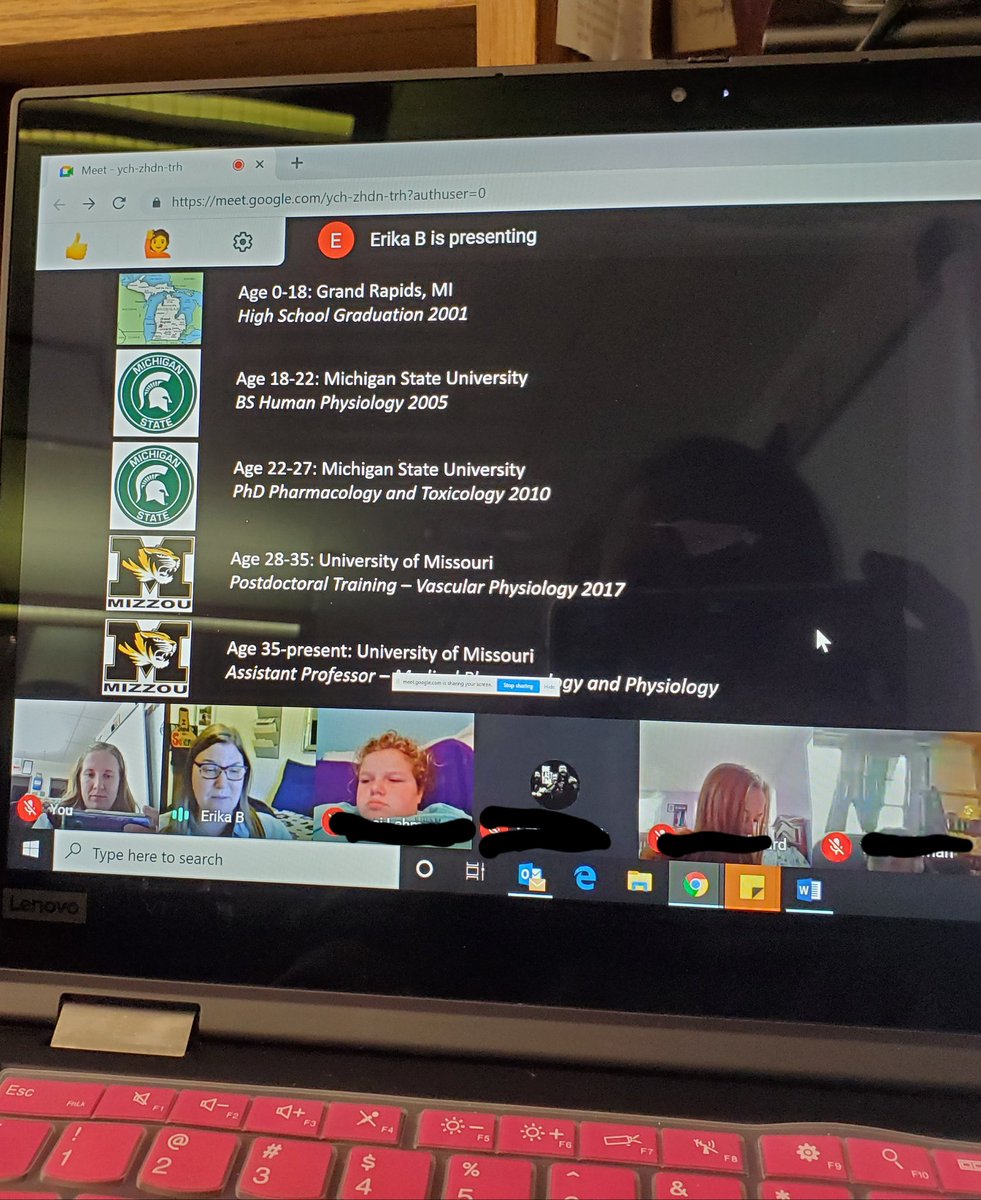 IntireJ's tweet photo. In class we had an awesome time participating in @SkypeScientist where we met with  an animal scientist who studies blood vessels and we met with a scientist who studies parasite behavior. She brought her tarantula on the meet!  #BSSDProud #BSMSRocks @Mrs_Nace https://t.co/T5wSieqrBG