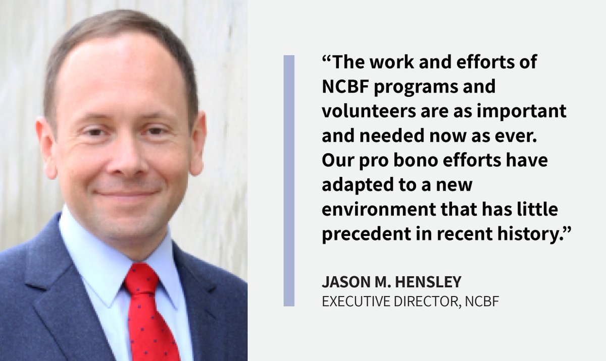 NCBForg's tweet photo. Together, we will continue our important work to unite the talent and generosity of our profession to be a power of greater good for the people of North Carolina. #celebrateprobono https://t.co/Mu4uvr3JFG