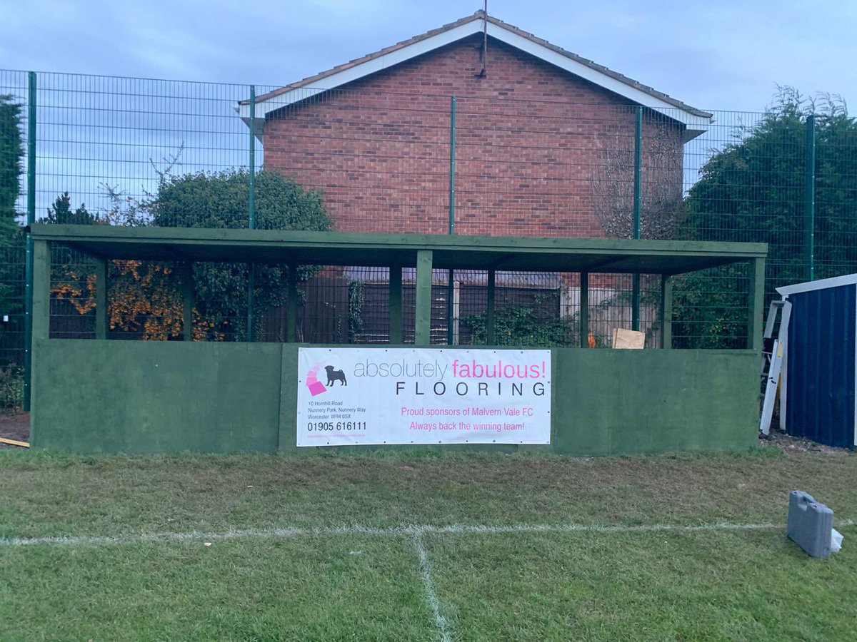 Thanks to <a href="/AbFabFlooring/">Ab Fab Flooring Worc</a> for their continued support. We’ll get an updated sign with the new club name in due course but good to get their name up at the ground in the meantime! We thank all our sponsors for their support in these difficult times, supporting us on our journey