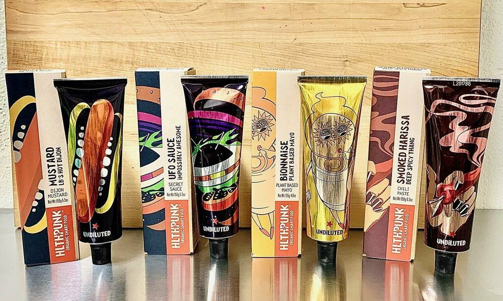 EpicurusGourmet's tweet photo. Hlthpunk is here!
.
.
#hlthpunk #organic #vegan #dijonmustard #ufosauce #veganmayo #smokedharissa #plantbasedfood #squeezetubes #new #instock #epicurusgourmet #exploreourwarehouse https://t.co/ltoMbM7Rjy https://t.co/96VUEXNriJ