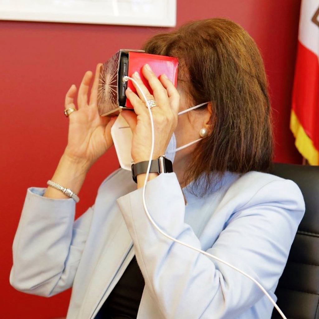 Caltrain's tweet photo. Thank you to @RepSpeier for hosting the amazing live event this morning as we virtually traveled to STADLER to take a first look at our electric line. We are excited for the future and can’t wait for the EMUs to arrive! #CalMod 2022 https://t.co/eriiFj8Krr