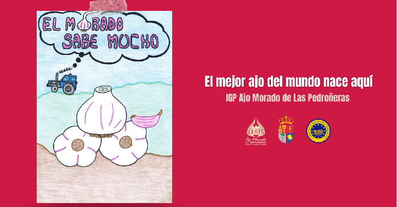 DescubreCuenca's tweet photo. Paula de 7 años forma parte de las 5.000 familias que viven del cultivo del ajo morado. Su padre le animó para que presentara su dibujo para el concurso @igp_ajomorado. Este fue el resultado. 

¿Te atreves a contarnos tu mejor historia con el ajo en menos de 280 caractéres? 🤔 https://t.co/th5Zt3W2mE