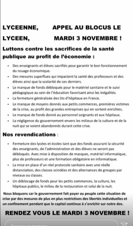 jaipasdepseud13's tweet photo. Appel au blocus dès le 3 novembre : https://t.co/3KC8ZBjj3M