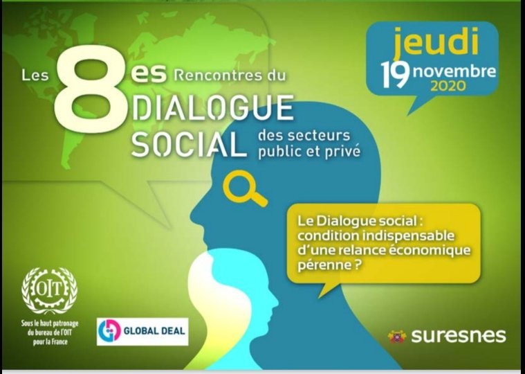 De_Lavalette_B's tweet photo. Le dialogue social est 1 nécessité absolue en cette période de crise! Malheureusement la fermeture des cinémas &amp; l'interdiction des rassemblements nous contraignent à reporter les 8e Rencontres du dialogue social au 1er semestre 2021. En attendant, le DS se poursuit au quotidien! https://t.co/EfCVwZ2t3e