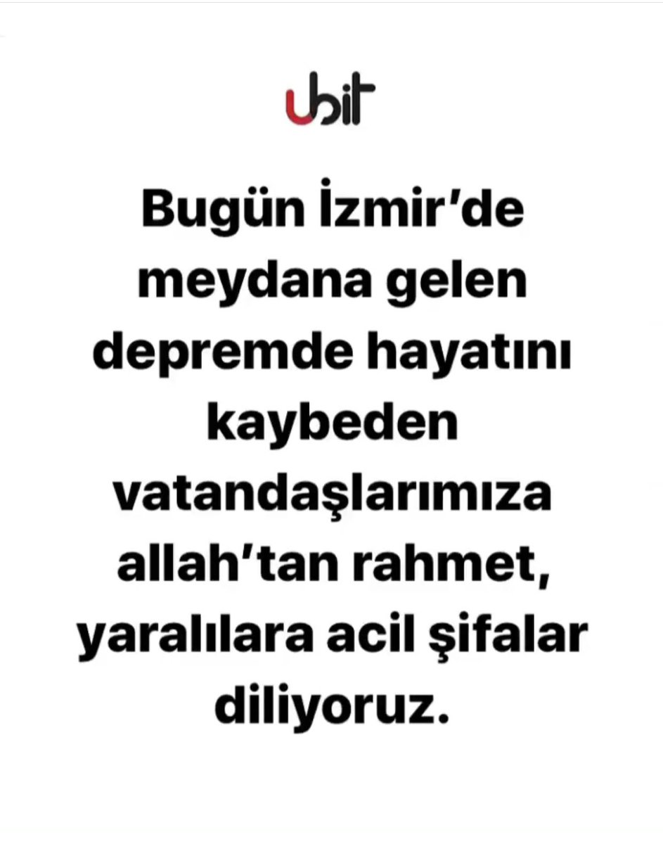 Geçmiş olsun İzmir. Kalbimiz seninle...