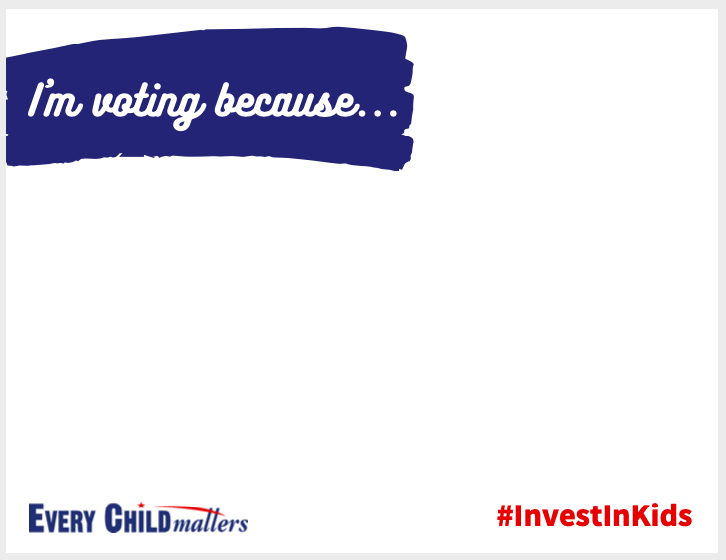 VotingforKids's tweet photo. 8️⃣ Share your “I’m voting because…” sign. Print and fill out the sign at the link below. Snap a picture and tag us on social media! Don’t forget to use #MyPlanToVote! #StepUpForKids #InvestInKids #VoteForKids https://t.co/6tzWZdc9d7