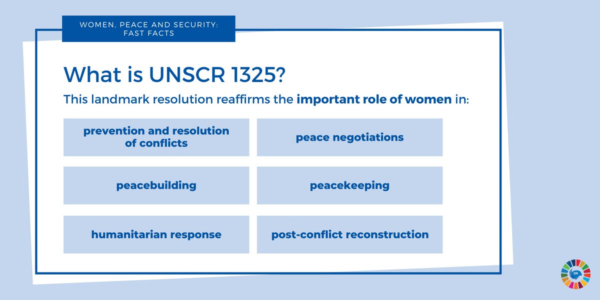 This year marks the 20th Anniversary of UN Security Council Resolution 1325 on Advancing #Women, #Peace & #Security 🇺🇳
@antonioguterres has called for: a radical shift in women’s meaningful participation in peacemaking, peacekeeping & peacebuilding efforts. #WPSbeyond2020 https://t.co/Pk61jpSlHj