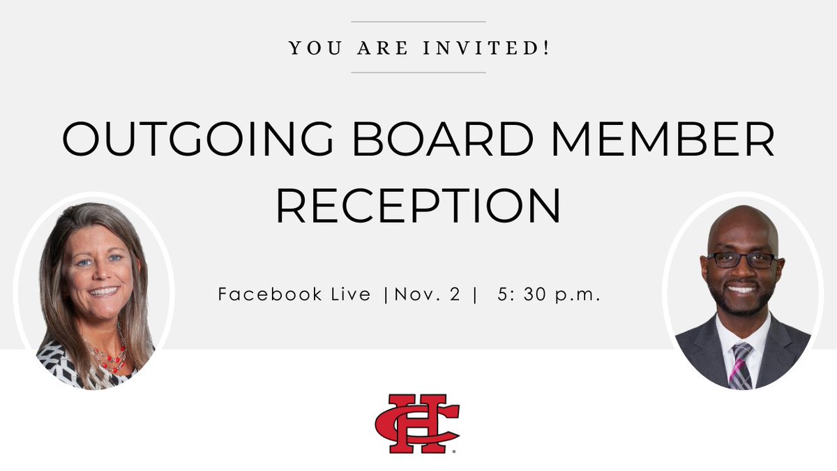 cedarhillisd's tweet photo. Save the date! Help us celebrate and say farewell to outgoing Cedar Hill ISD Trustees, Angela Roberts Finley and Michael Quildon, for their years of service to our district and community via Facebook live on Nov. 2 starting at 5:30 PM. https://t.co/sh8kHblEYf