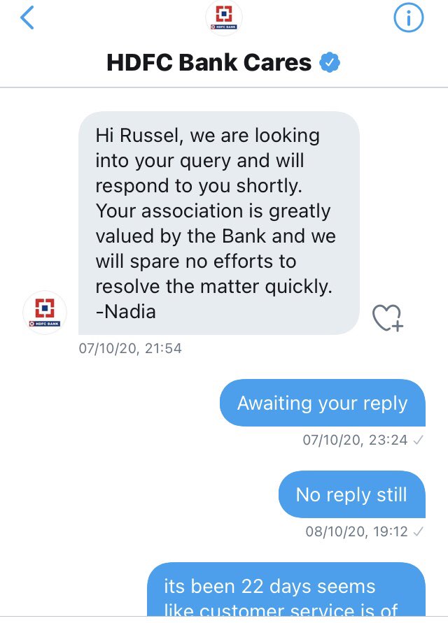 russelmehta's tweet photo. Its been over month since i raised a complaint regarding my reward points lapse. No response from such a "reputed" bank. @HDFC_Bank I think they really dont care if a customer has any problems. @DinersClub https://t.co/1LzZpRRddB