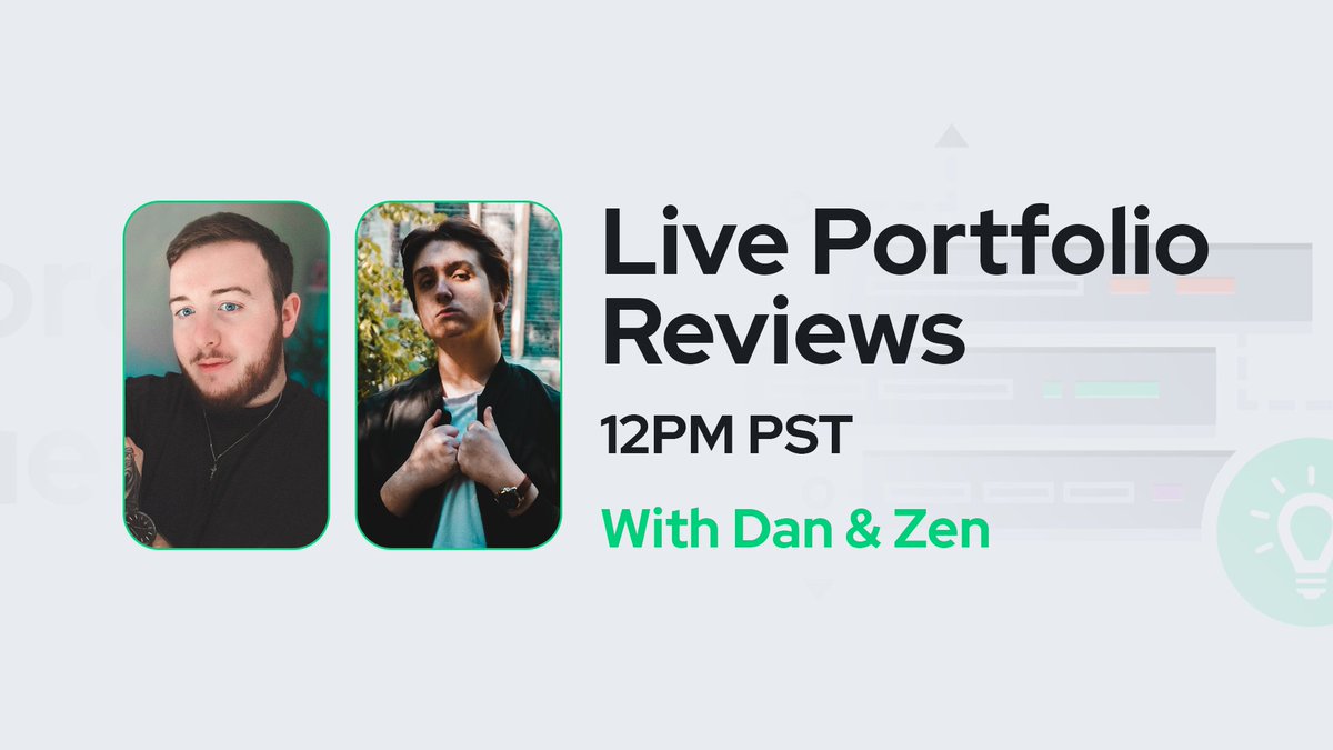 VBI's tweet photo. Its portfolio review time with Dan and Zen! 

Join them while they do it LIVE! 

📺 https://t.co/pmoR0tgAKm https://t.co/N9AIdPDS3c