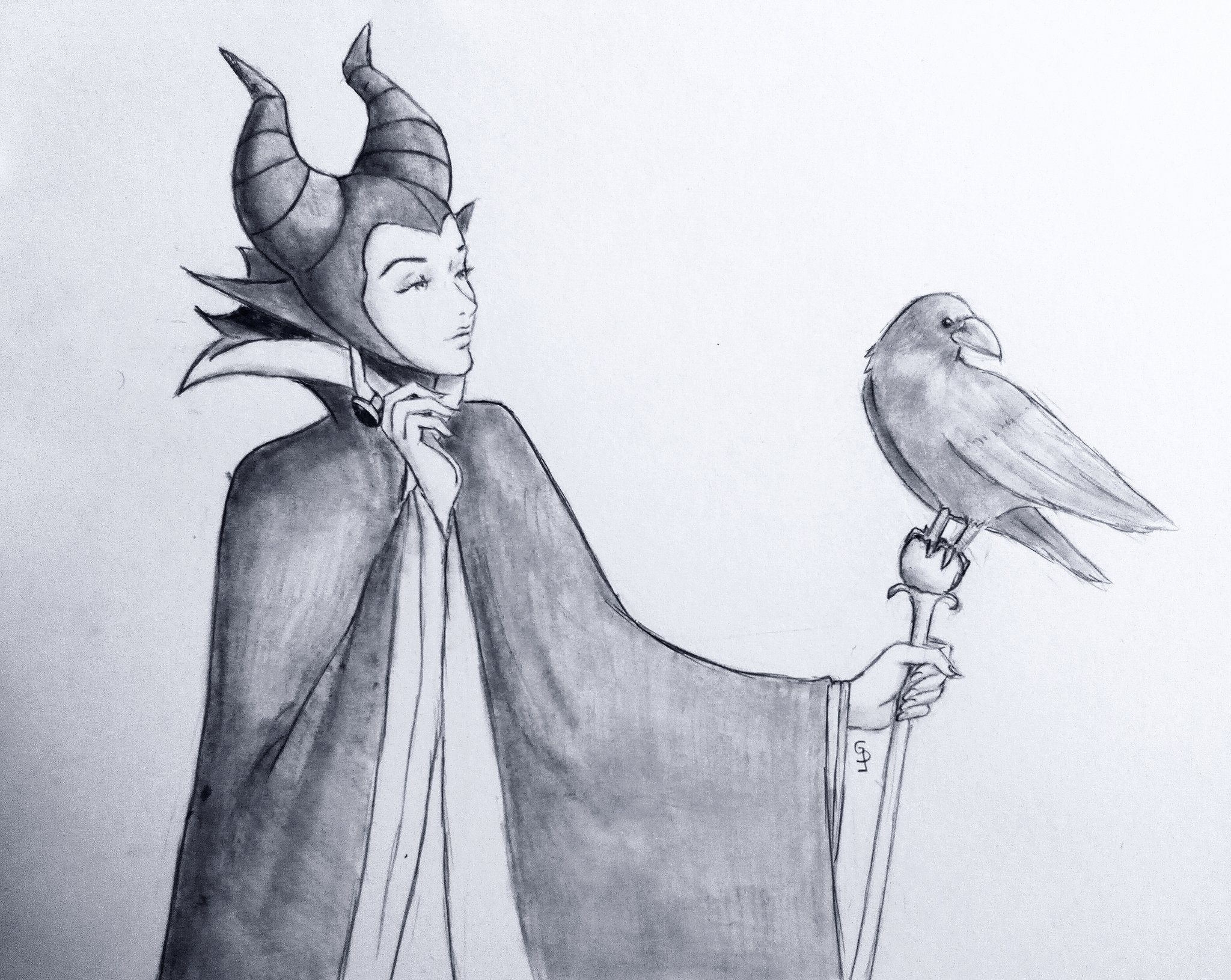 Maleficent Drawing by Donetta Jamieson - Pixels