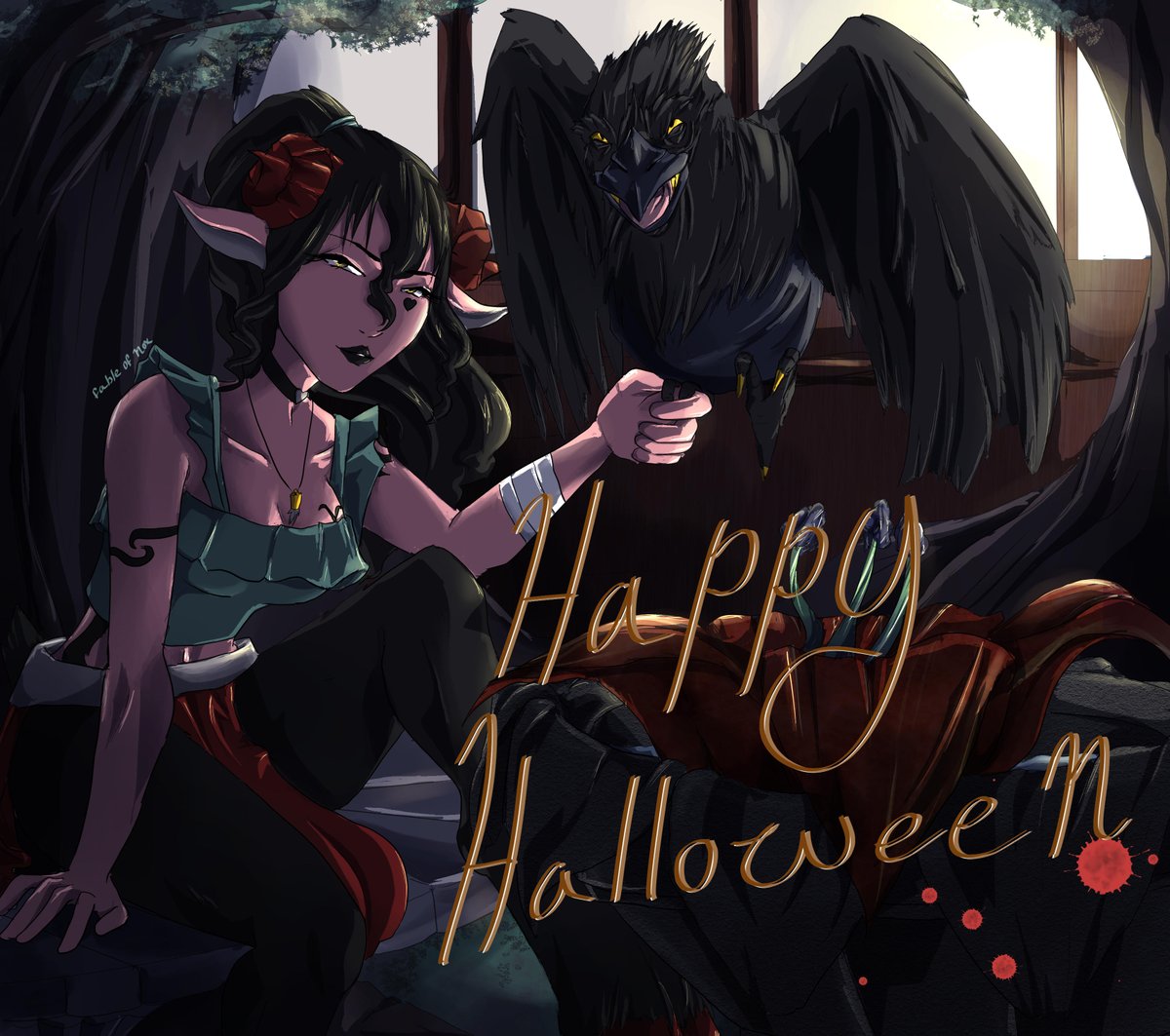FableofNox's tweet photo. Happy Halloween!! #HappyHalloween https://t.co/KXyqEIGXzv