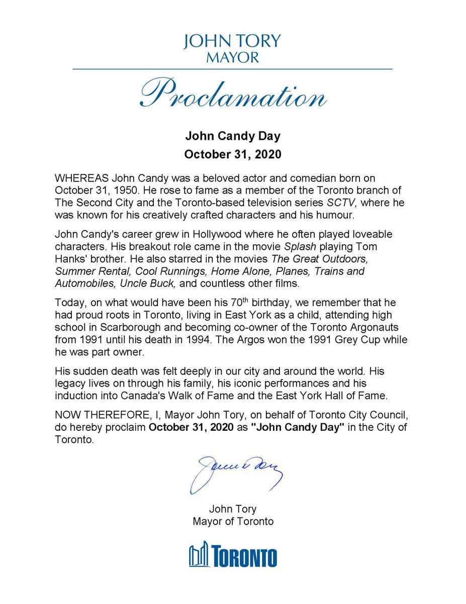 John Tory tweet media