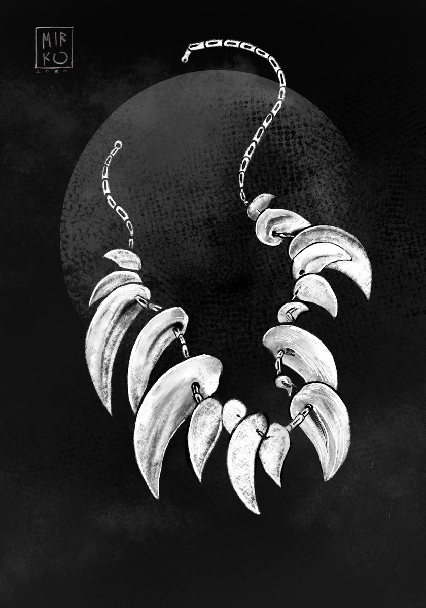 lesnoy_art's tweet photo. Day 25: Werevolf fang amulet 🐺#hunterprops #smirnovschool #LGart #Inktober #inktober2020 #ink #digitalink #digitalinktober #graphic #graphics #graphicart #concept #conceptart #conceptartist #werewolf #fang #teeth #amulet https://t.co/H7NC6OyhV8