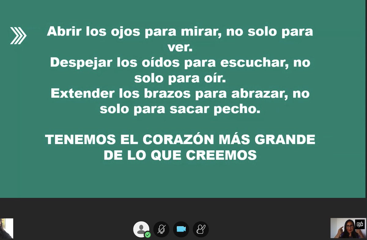 janainao's tweet image. Tenemos el corazón más grande de lo que creemos. 
¡ Gracias Fernanda Cangi! Ver, oír y extender brazos para comunicar de forma respetuosa y tolerante.
@unibeenlinea @universitatURV @LaSiglo21
. #COIL #VirtualExchange #InternationalizationAtHome #COIL_URV_UNIBE