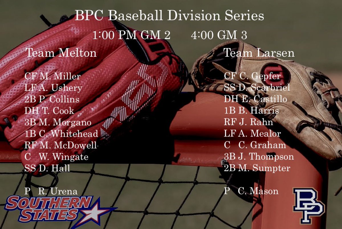 bpcu_baseball's tweet photo. Fall division series continues today at 1 pm #bpcbaseball @bpcathletics https://t.co/aIcbTzQXar