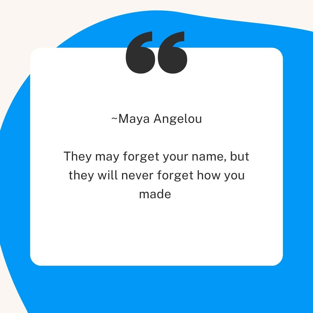 HghStaffing's tweet photo. ~Maya Angelou
They may forget your name, but they will never forget how you made them feel.

#quote #quoteoftheday #Hghstaffing https://t.co/14GeihjONe