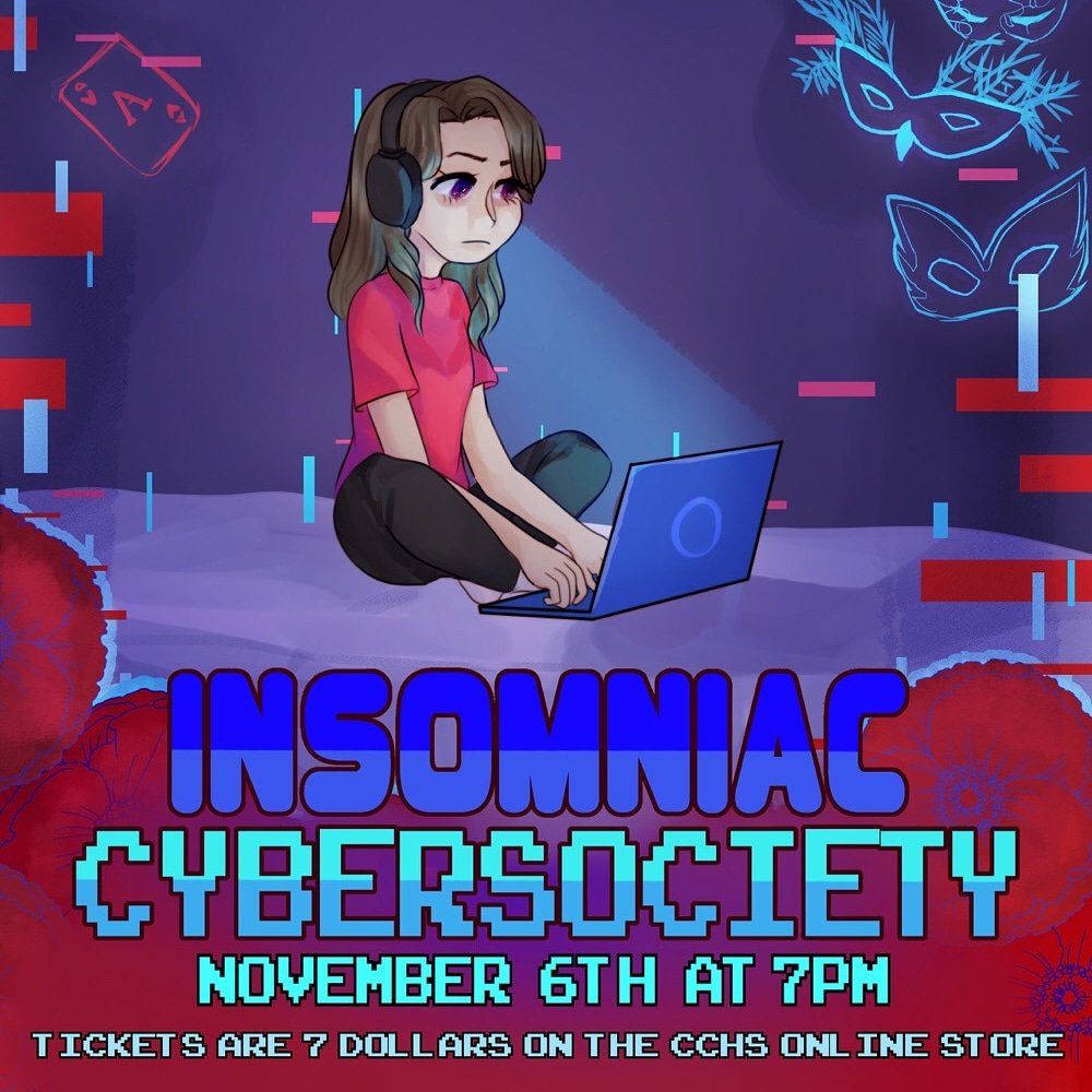 TACCTBOOSTER's tweet photo. Buy your tickets now for the November 6th virtual  "One Act :
"Insomniac Cybersociety"

Production by the Cooper City High School Thespians!

 Kid and Family friendly show!

Go to the Estore now!!!
https://t.co/WLiLXLMZj1 https://t.co/cw0yDZx3My