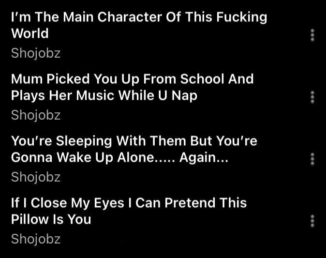 Doingun_'s tweet photo. My playlists be like https://t.co/i3YobbggY5