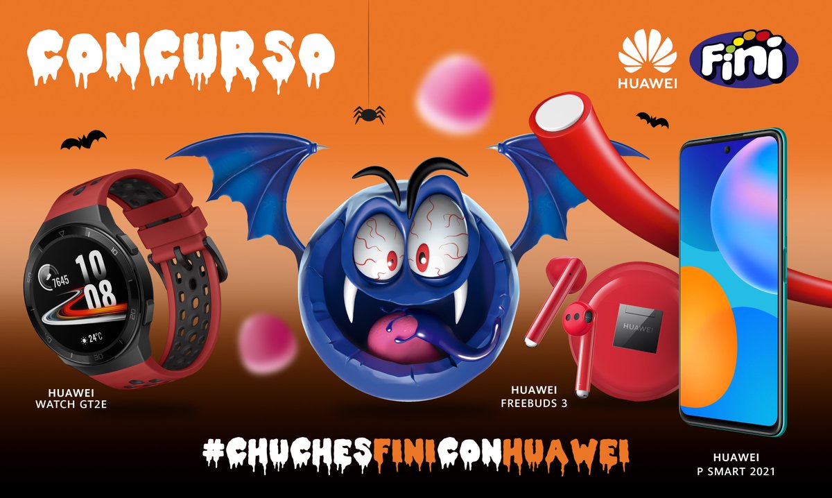 Fini_golosinas's tweet photo. 🎃Hoy se dice: ¿Truco o trato? ¡Y te damos de los dos!
1️⃣ Síguenos y a @HuaweiMobileESP
2️⃣ RT+Comenta con #ChuchesFINIconHUAWEI con el GIF que no te deja dormir.
👻200 RT: FreeBuds 3+5kg de chuches
💀750 RT: Watch GT2e+5kg de chuches
🧛🏽‍♂️ 1.750 RT: PSmart 2021+ 5kg de chuches https://t.co/n61YKSGFOj