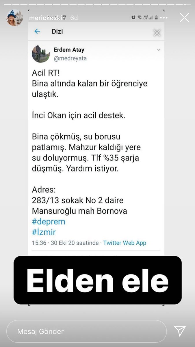 Haydi elden ele 🙏🏻 #izmir #deprem