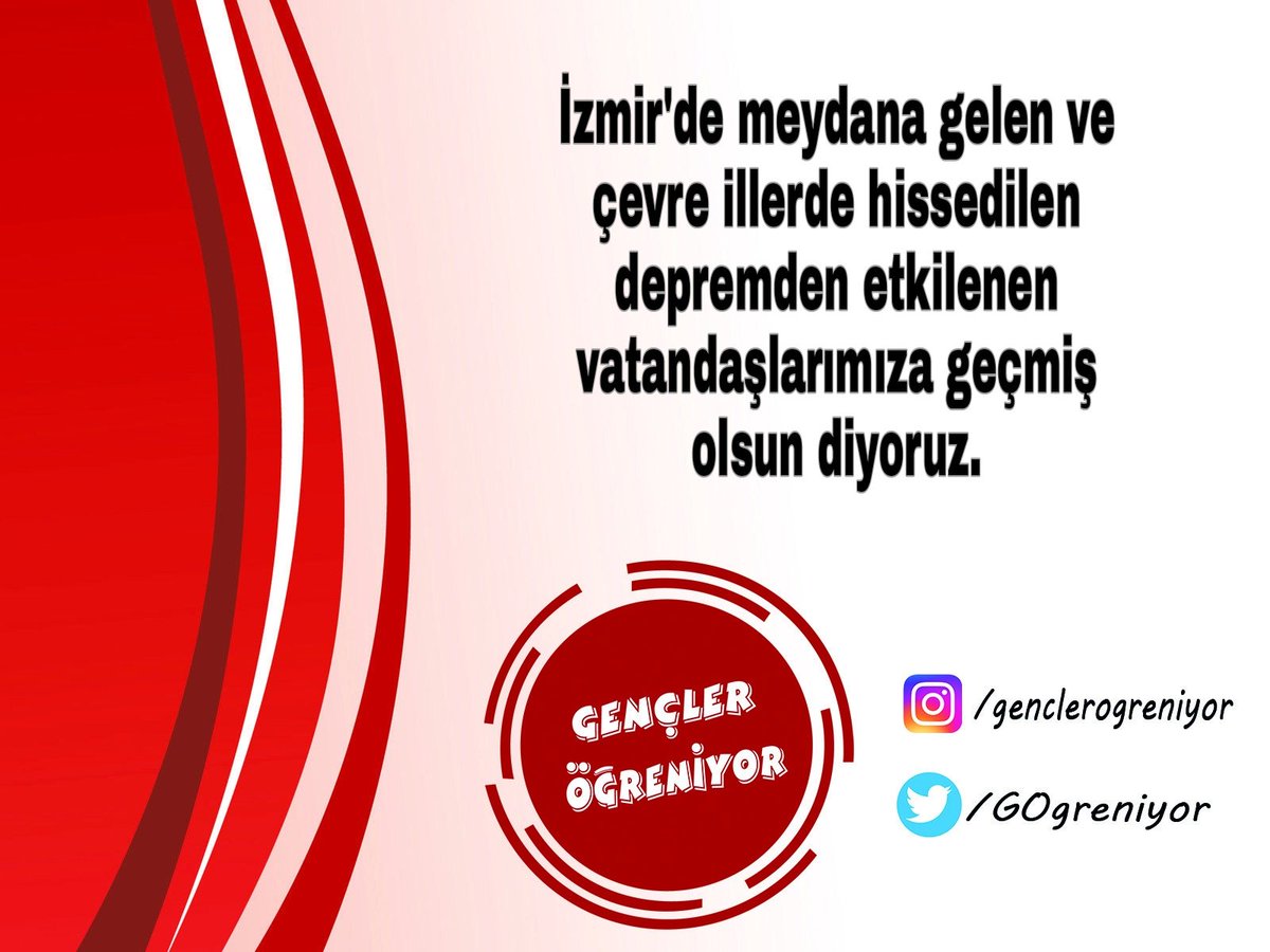 GOgreniyor's tweet photo. Geçmiş olsun İzmir... https://t.co/7JUTiydyyw