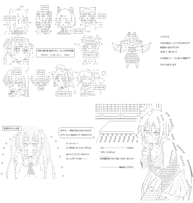 性別の違う彼/彼女たちと、こたつのある部屋 72話。新しい10人のTSっ娘/女装っ娘/男の娘たちのひととき。ですがおはなしは、結局はお酒へと……。PC→スマホ。#やる夫スレ (1/4) 