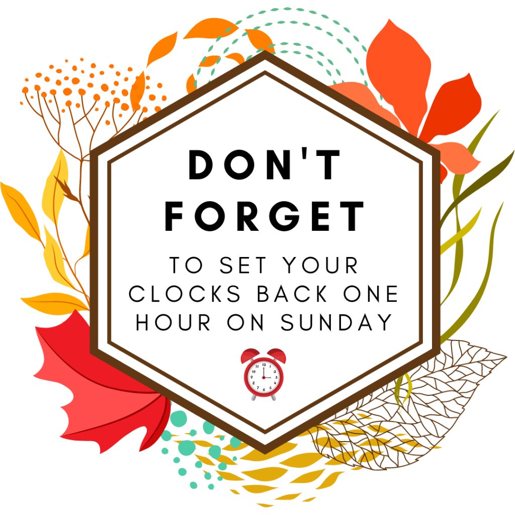 ElementWDM's tweet photo. It's that time of year! #FallBack https://t.co/G78WpeqIdv