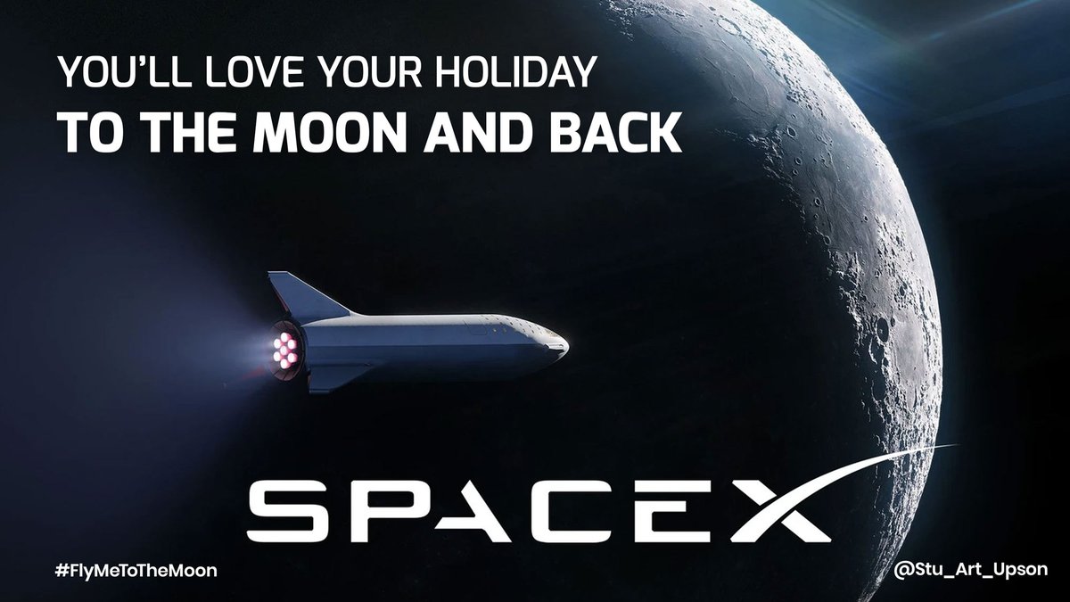 Stu_Art_Upson's tweet photo. Love it to the moon and back.
Today's brief is to promote trips to the moon! #FlyMeToTheMoon @OneMinuteBriefs https://t.co/Upqo9yYofs