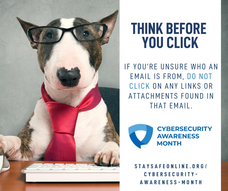 #BeCyberSmart Tips for Spotting a Phish: 1) They offer financial reward, threaten you or claim to need help. 2) They ask for your personal info. 3) They want you to download a file or click on a link. staysafeonline.org/stay-safe-onli…