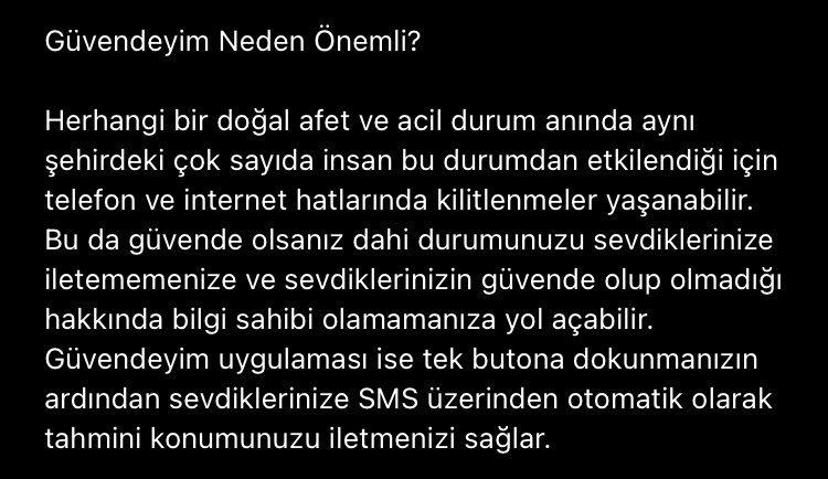 editsofcemnis's tweet photo. Lütfen “Güvendeyim” uygulamasını indirelim. Çok geçmiş olsun. 🙏🏻 #deprem https://t.co/u3NPnaBvaY