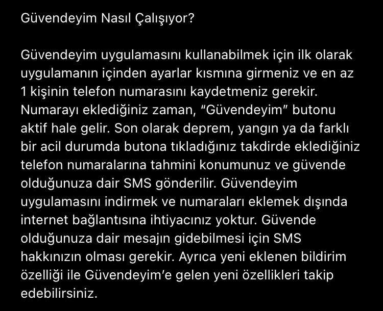 editsofcemnis's tweet photo. Lütfen “Güvendeyim” uygulamasını indirelim. Çok geçmiş olsun. 🙏🏻 #deprem https://t.co/u3NPnaBvaY